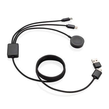 Logotrade promotional items photo of: Terra RCS rPET 6-in-1 charging cable with watch charger