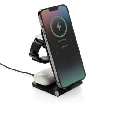 Logotrade promotional giveaway image of: Powerpal 3 in 1 RCS recycled plastic 15W charger