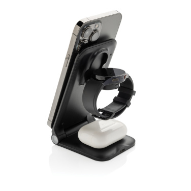 Logotrade promotional merchandise image of: Powerpal 3 in 1 RCS recycled plastic 15W charger