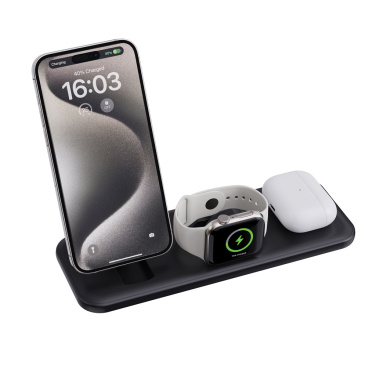 Logotrade promotional gift picture of: Urban Vitamin Torrance 3 in 1 magnetic 15W charger