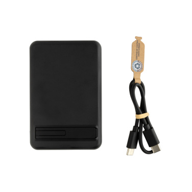 Logotrade promotional merchandise picture of: Zen RCS rplastic 5000 mah 5W magnetic bamboo powerbank