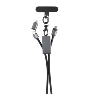 Logo trade advertising product photo of: Terra RCS recycled PET phone cord with dual charge cable