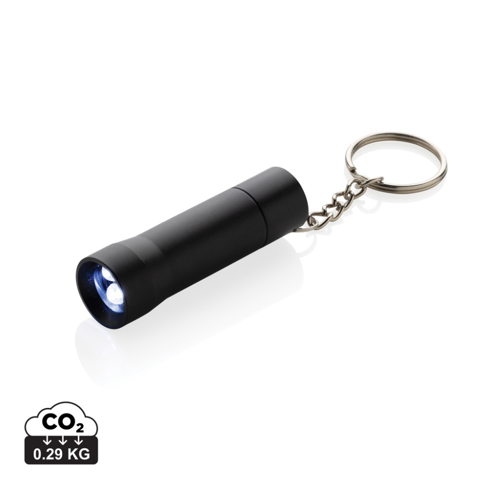 Logotrade promotional merchandise picture of: Flash RCS recycled aluminium keychain torch