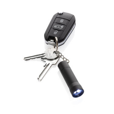 Logo trade business gifts image of: Flash RCS recycled aluminium keychain torch