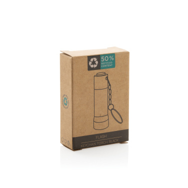 Logotrade promotional item image of: Flash RCS recycled aluminium keychain torch