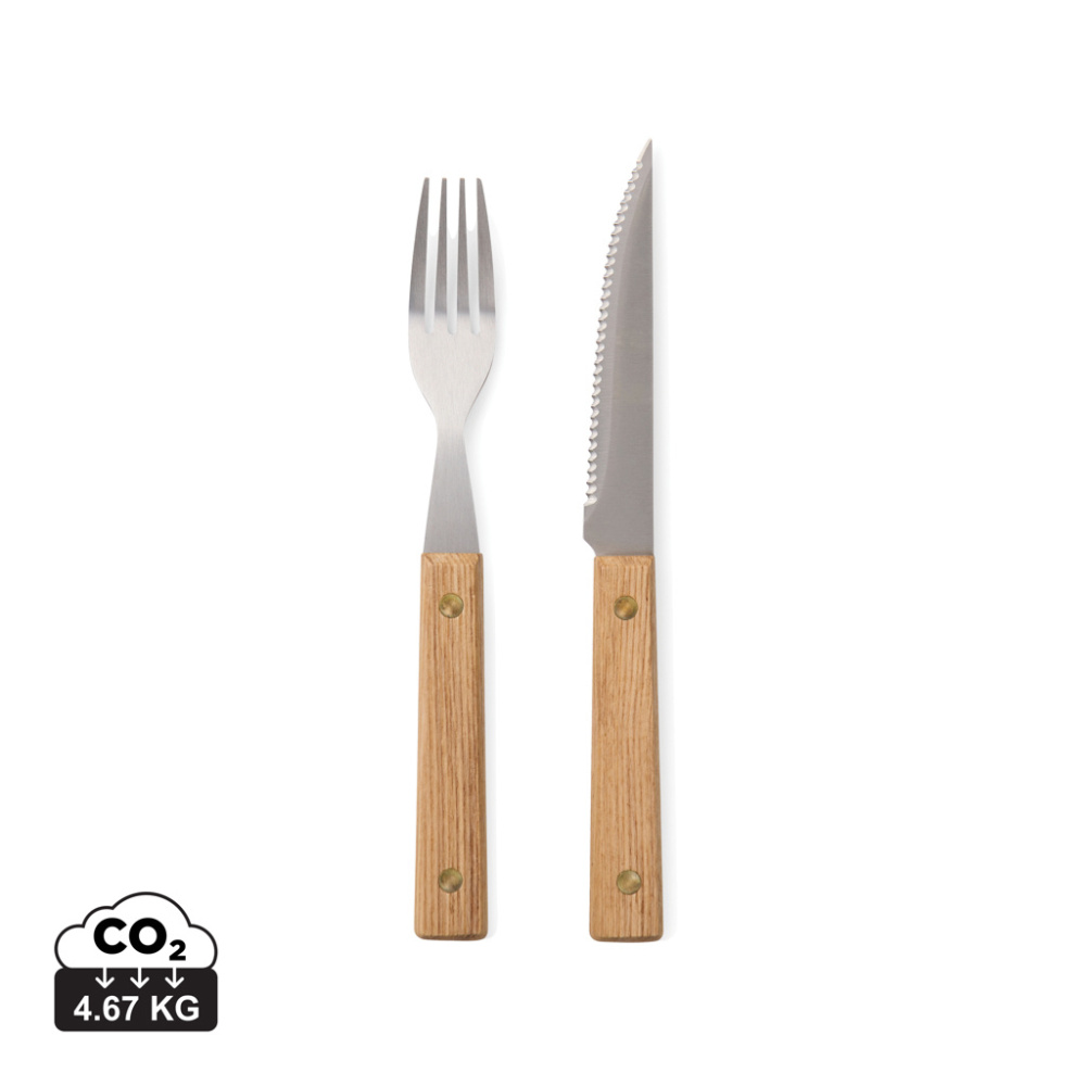 Logotrade promotional item image of: VINGA Paso 8 pcs bbq cutlery set