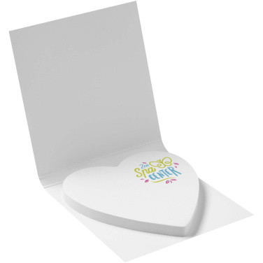 Logo trade promotional products picture of: Sticky-Mate® soft cover heart-shaped sticky notes