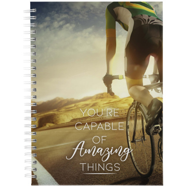 Logo trade promotional items picture of: Desk-Mate® A5 hard cover undated diary