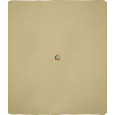 Logo trade promotional items image of: Huggy fleece plaid blanket with carry pouch 220x250 cm