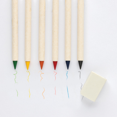 Logo trade promotional items picture of: Micki GRS infinity 6pc coloring pencil set with notepad