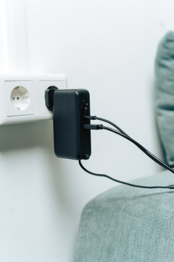 Logotrade promotional giveaway picture of: Urban Vitamin Eureka hybrid GANcharger 10000mah powerbank65W