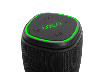 Logo trade corporate gifts image of: Bluetooth speaker HERMON Schwarzwolf