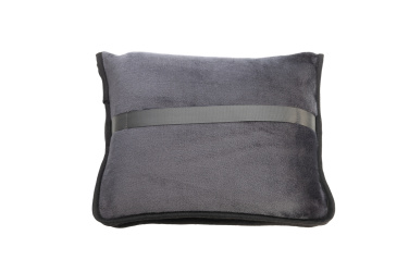 Logo trade promotional item photo of: Blanket and pillow 2 in 1 AMIATA Schwarzwolf