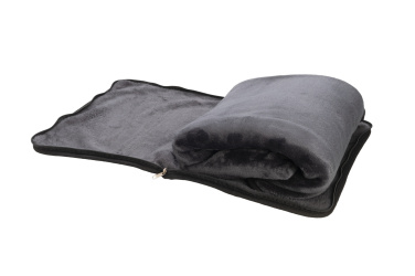 Logotrade business gift image of: Blanket and pillow 2 in 1 AMIATA Schwarzwolf