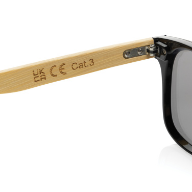 Logotrade corporate gift image of: Prism RCS recycled plastic sunglasses with bamboo frame