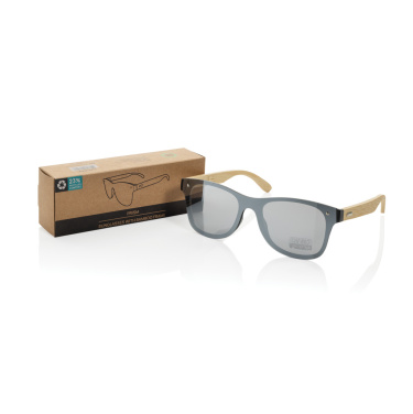 Logotrade promotional products photo of: Prism RCS recycled plastic sunglasses with bamboo frame
