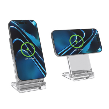 Logo trade promotional merchandise image of: Magcharge 15W magnetic wireless charging stand