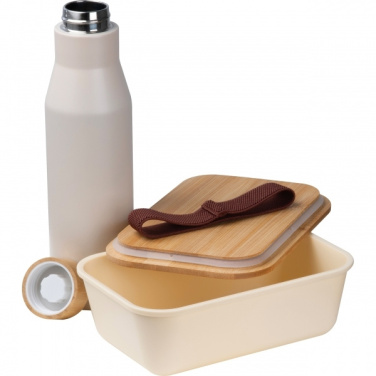 Logo trade promotional merchandise photo of: Set Lunchbox with stainless steel bottle Toronto