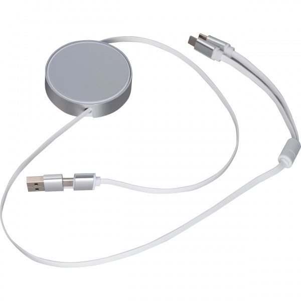 Logotrade promotional merchandise image of: Charging cable made from recycled aluminum Ostend