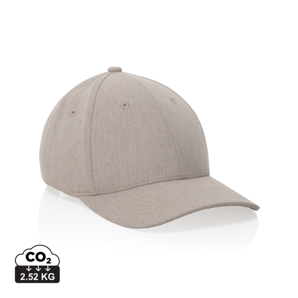 Logotrade promotional merchandise picture of: Milo AWARE™ recycled heather 6 panel cap 200gr