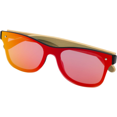 Logo trade advertising products picture of: Tan sunglasses with bamboo temples
