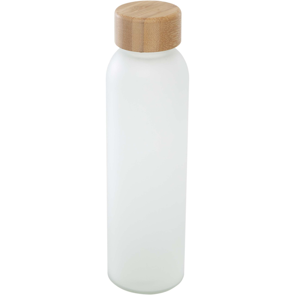 Logotrade promotional gift picture of: Lume 500 ml matte soda lime glass bottle with bamboo lid