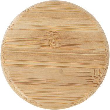 Logo trade business gift photo of: Lume 500 ml matte soda lime glass bottle with bamboo lid