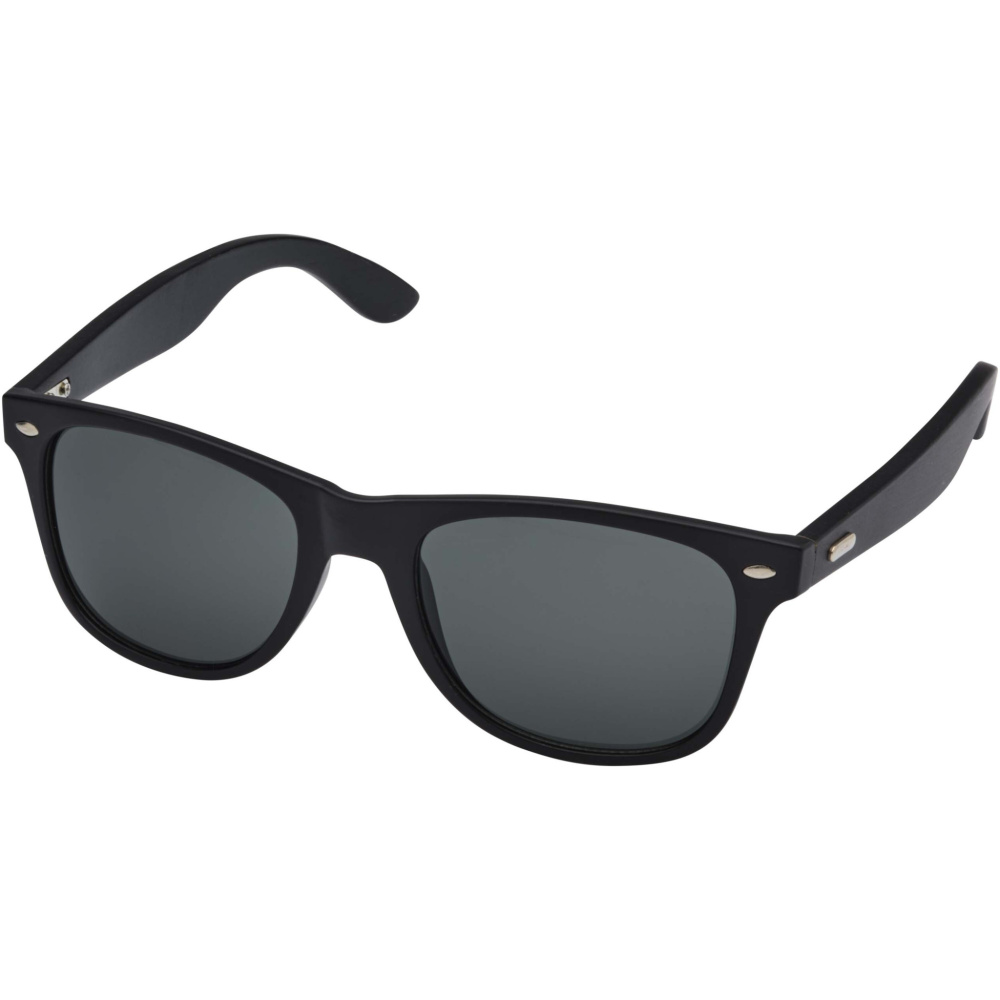Logo trade promotional merchandise image of: Arlo bamboo sunglasses with black coating