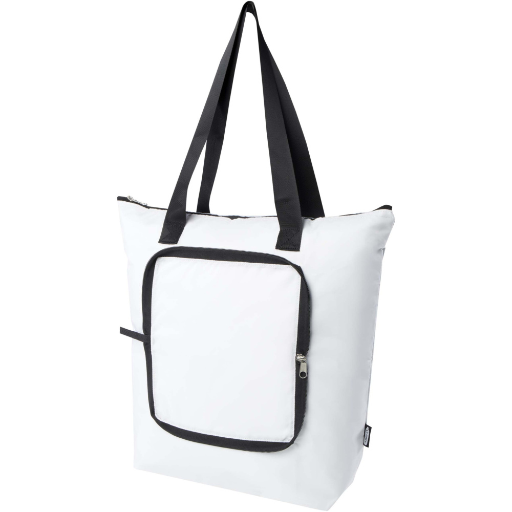Logo trade promotional product photo of: EcoFold RPET foldable tote cooler bag 15L