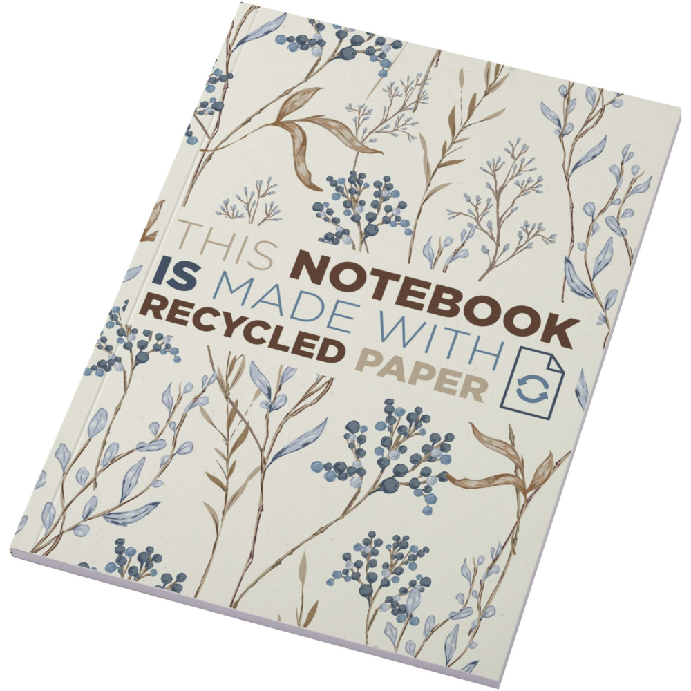 Logotrade promotional merchandise image of: Novella Austen A5 recycled soft cover notebook - 50 sheets