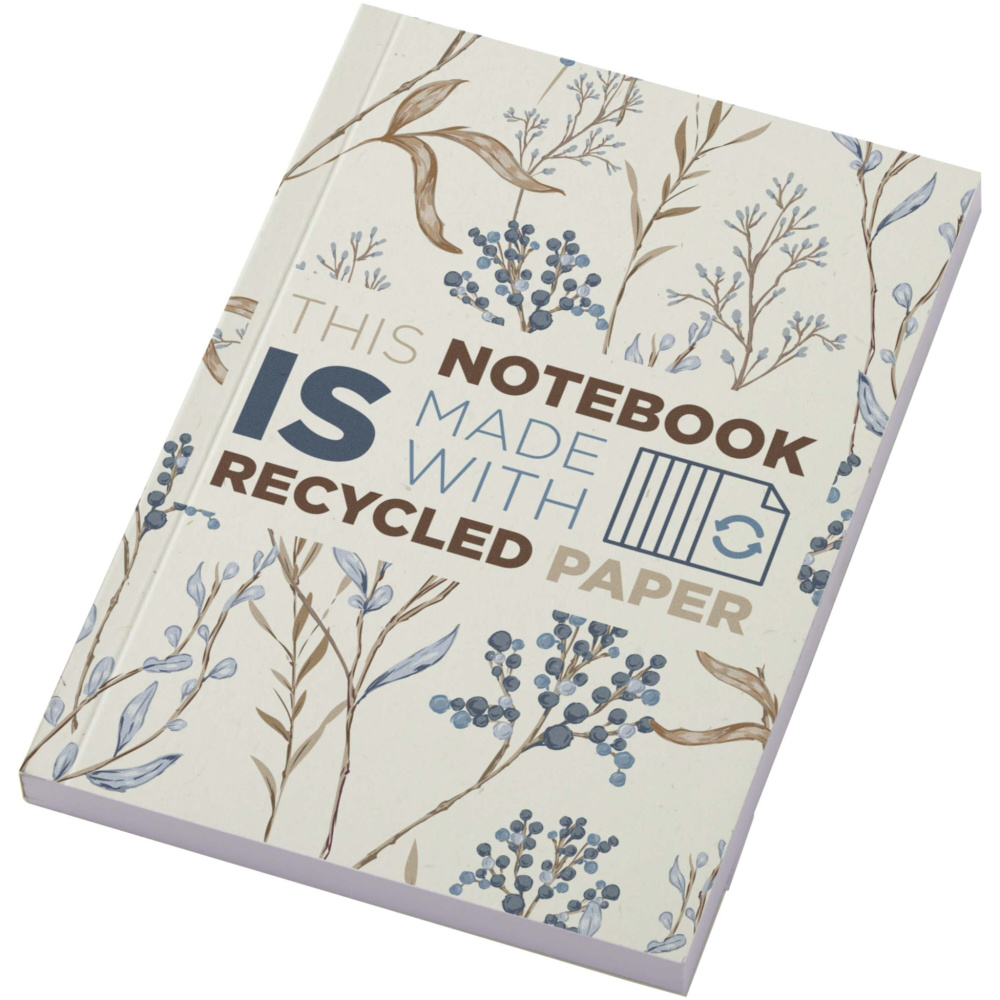 Logo trade business gifts image of: Novella Austen A6 recycled soft cover notebook - 100 sheets
