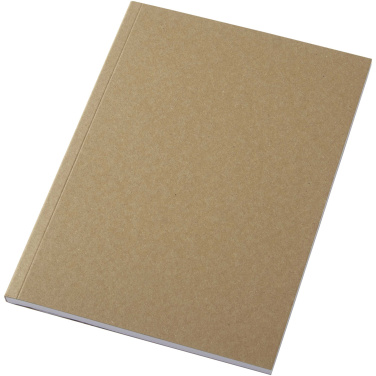 Logo trade promotional merchandise photo of: Novella Austen A5 recycled soft cover kraft notebook - 50 sheets