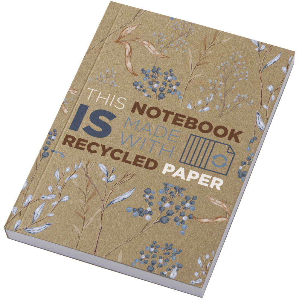 Logotrade promotional merchandise picture of: Novella Austen A6 recycled soft cover kraft notebook - 100 sheets