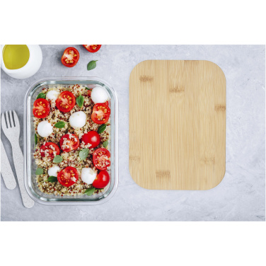 Logotrade promotional merchandise image of: Roby glass lunch box with bamboo lid