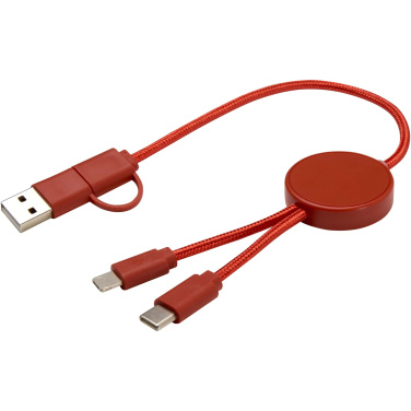 Logotrade promotional items photo of: Citala 5-in-1 recycled plastic 30 cm data sync and 27W fast charge cable