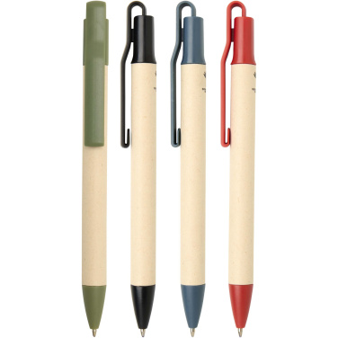Logo trade promotional giveaways picture of: Liliana sugarcane paper ballpoint pen (blue ink)