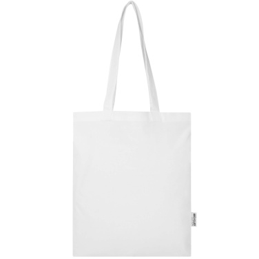 Logotrade corporate gift image of: Madras Blend 140 g/m² GRS recycled cotton tote bag 7L