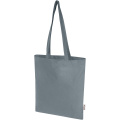 Madras Blend 140 g/m² GRS recycled cotton tote bag 7L, Grey