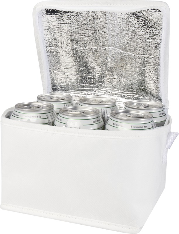 Logotrade promotional gift picture of: Spectrum 6-can recycled non-woven cooler bag 4L