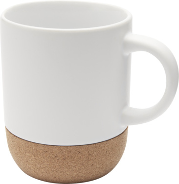 Logo trade promotional items image of: Billie 300 ml ceramic mug with cork details and matt finish
