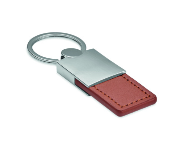 Logo trade advertising product photo of: PU and metal key ring Helsinki