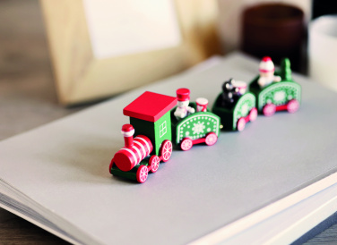 Logo trade promotional items image of: Wooden Christmas train