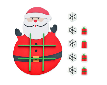 Logo trade advertising products image of: Christmas wooden tic tac toe