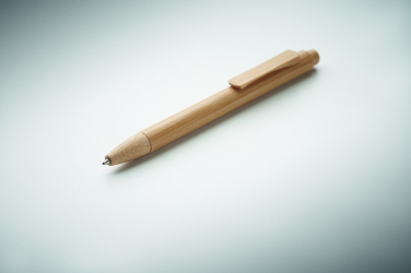 Logo trade promotional merchandise picture of: Bamboo automatic ball pen