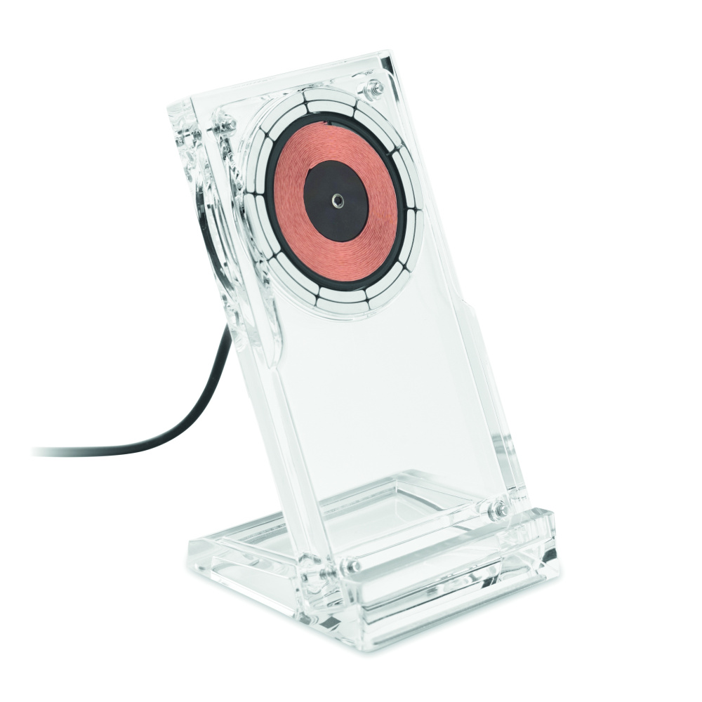 Logo trade promotional items image of: Acrylic wireless charger 15W