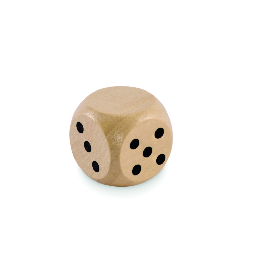 Logo trade advertising products picture of: Schima wooden dice 3cm dia