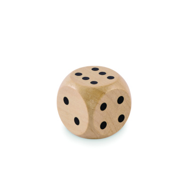 Logotrade promotional giveaway picture of: Schima wooden dice 3cm dia