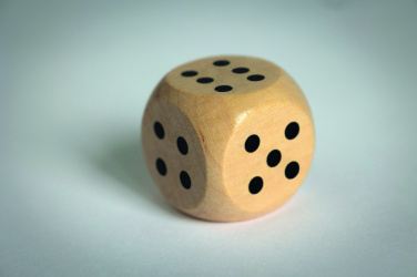 Logotrade promotional merchandise photo of: Schima wooden dice 3cm dia
