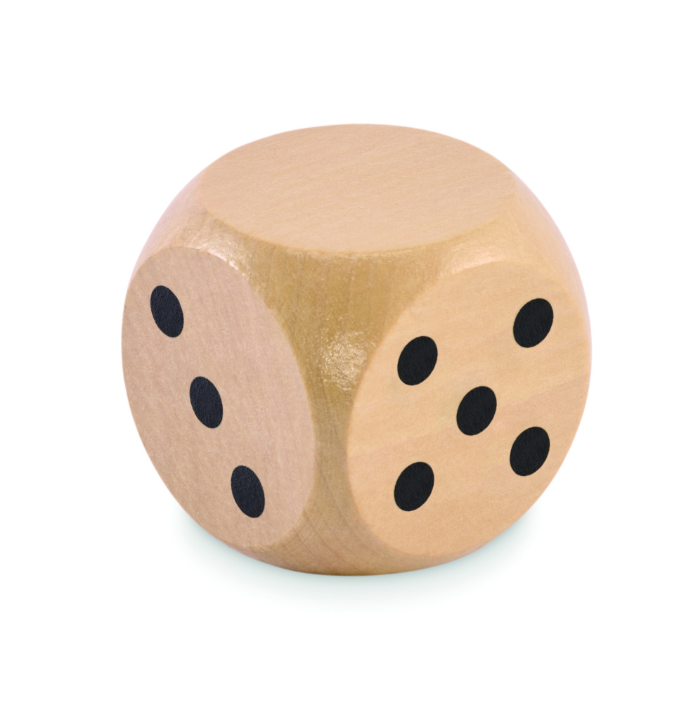 Logotrade promotional products photo of: Schima wooden dice 5cm dia