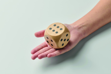 Logo trade promotional gifts picture of: Schima wooden dice 5cm dia
